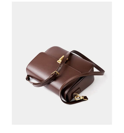 100% Genuine Leather Women Crossbody Bag Fashion Small Square Bag High Quality Cowhide Women's Commuter Shoulder Bag