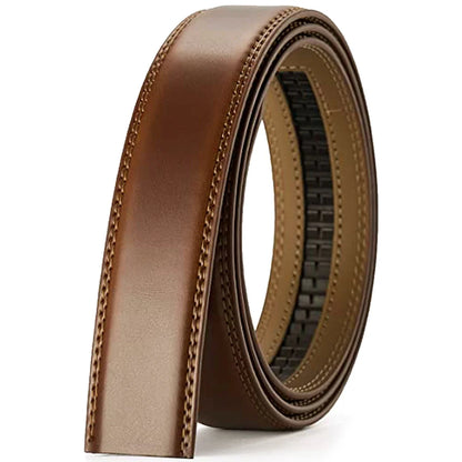 Mens Leather Belt  Automatic Genuine Leather Belts Leisure Fashion Ratchet Belts for Men Pants Waistband Ремень