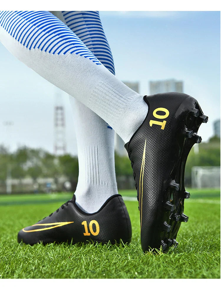 Low Top Soccer Cleats Men Football Boots TF AG Boys Turf Indoor Training Shoes Breathable Lightweight Comfortable Sport Sneakers