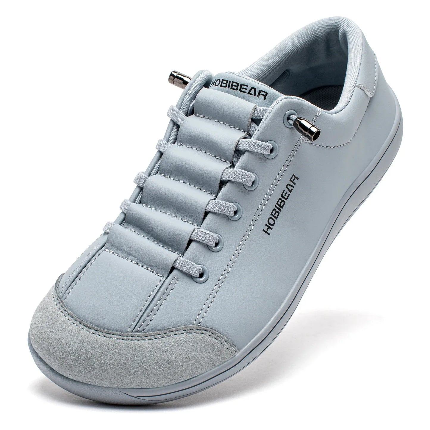 Unisex Barefoot Wide Toe Shoes Women Men Artificial Leather Minimalist Sneakers Adjustable Slip On Walking Shoes