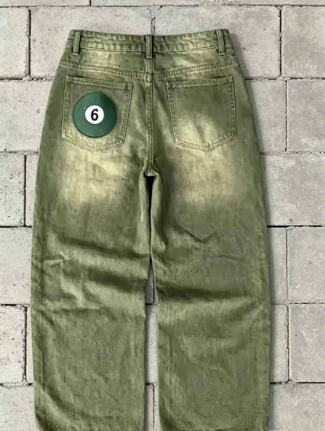 Y2K European and American men's fashion distressed casual pants hip-hop goth jeans straight pants men's clothing