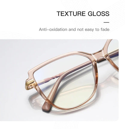Stylish Large Frame Simple Geometric Design Anti-blue Light Reading Glasses Customized Prescription Available PFD2210