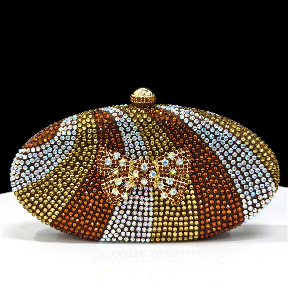 Fashion Women's Rhinestone Handle Bag Top Handle Sparkling Diamond 2025 Evening Wedding Handbag Shoulder Bag