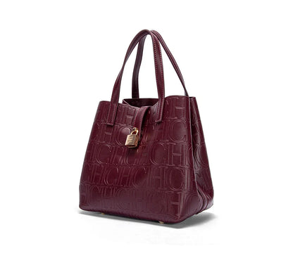 Women's Tote Bag New Steel Embossed Handheld Bun Mother Shopping Bag
