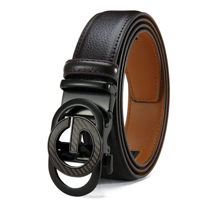 Men's Leather Belt Men's High-quality Metal Buckle Business Black Cowhide Men's Fashionable Casual Belt Women's Size