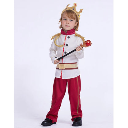 Kids Boys Prince Costume Children Carnival Cosplay Dress Up Prince Charming Costumes Child Halloween Royalty Roleplay Clothes