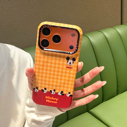 Cute Mickey Glove For Magnetic Phone Case with Stand 3D Hand Shape Grip Holder for 17 16 15 14 13 Pro Max  Disney Cartoon Cover.