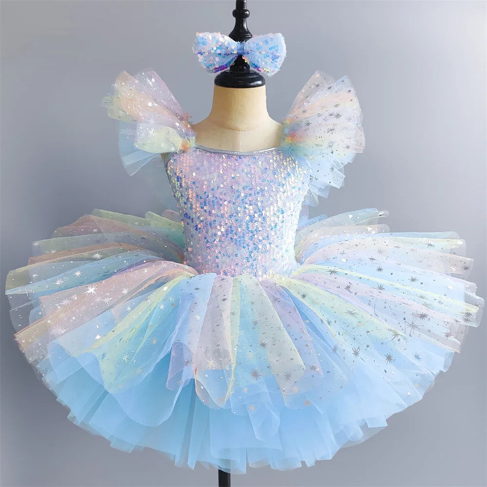 Summer Ballet Dress Girl Dance Costumes Ballet Leotards Casual Kids Dresses Tutu Ballerine Girls Clothes Vestidos Children's Day