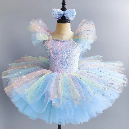 Summer Ballet Dress Girl Dance Costumes Ballet Leotards Casual Kids Dresses Tutu Ballerine Girls Clothes Vestidos Children's Day