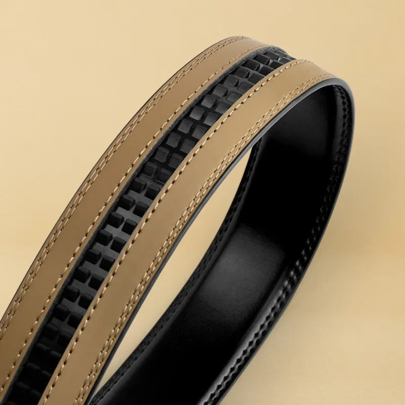 Brand Men's Belt, Length 115cm-145cm, Genuine Leather Belt, Adjustable Automatic Belt, Luxury Mens Belt