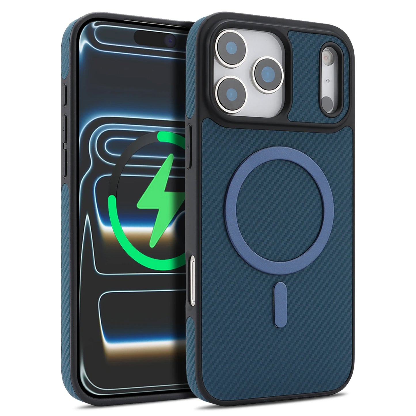Luxury Carbon Fiber Magnetic Leather Phone Case For iPhone 17 Pro Max 16 Plus 15 14 13 12 For Magsafe Shockproof Slim Fit Cover