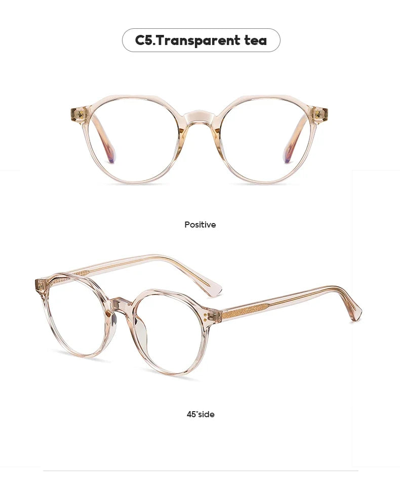 Simple Fashion Geometric Polygonal Personalized Design Blue Light Reading Glasses Customizable Prescription PFD2084