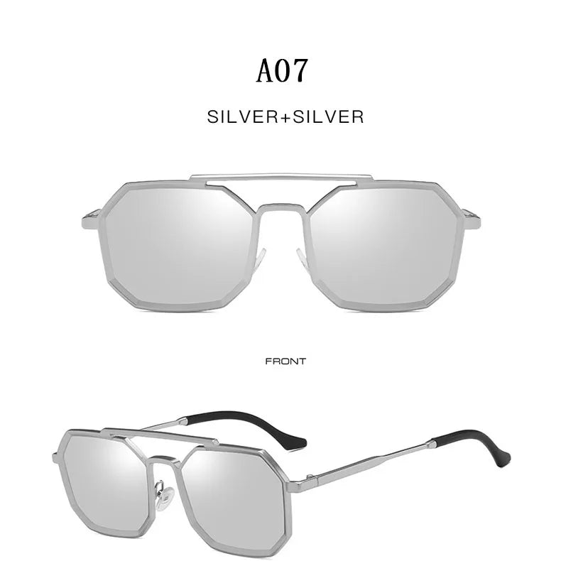 Metal Punk Square Sunglasses For Men Luxe Vintage Steampunk Sunglasses Women Trendy Retro Fashion Glasses Gafas De Sol Hombre