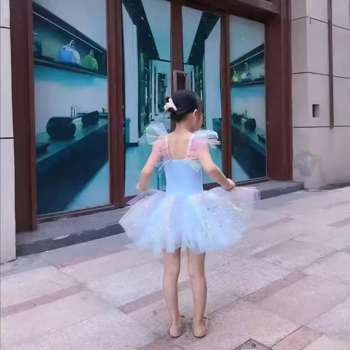 Summer Ballet Dress Girl Dance Costumes Ballet Leotards Casual Kids Dresses Tutu Ballerine Girls Clothes Vestidos Children's Day