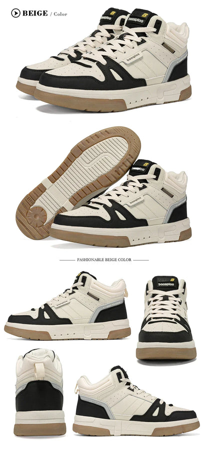 Men Winter Sneakers Casual Skateboard Shoes for Men Comfort Plush Warm Cotton Shoes Non-Slip Outdoor Male Sneakers