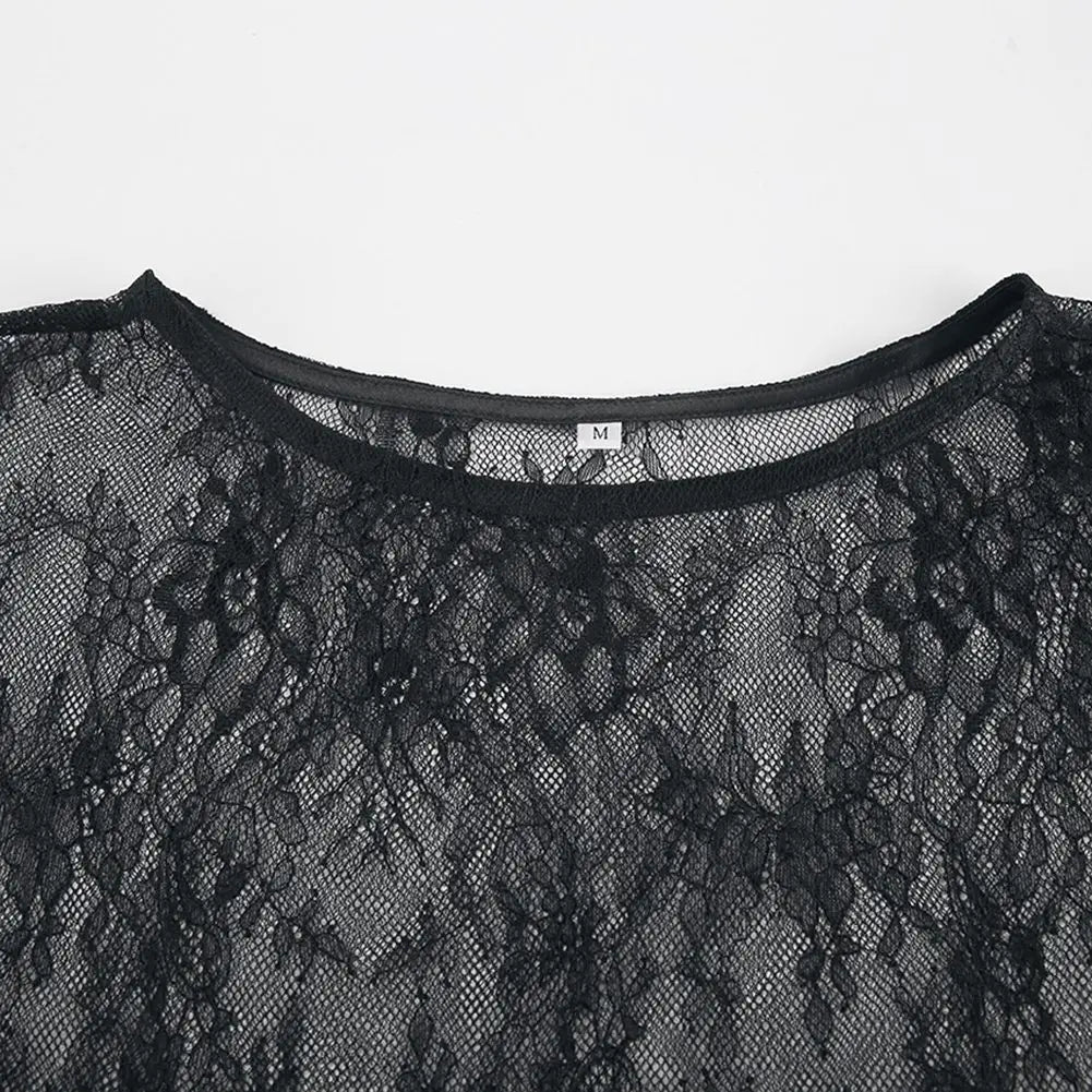 Evening Party Dress Lace Dress High Street Style Black Black Lace Dress Brand New Condition Fashion All-match Dress