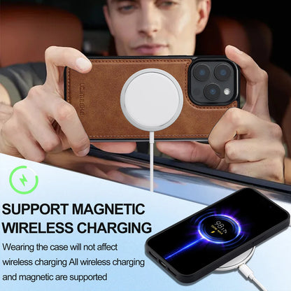 جراب مغناطيسي قابل للفصل 2 في 1 من الجلد لهاتف iPhone 16E 17 1615 14 13 12 11 Pro XS Max Air XR 8 7 Plus SE بغطاء هاتف وجيب للبطاقات