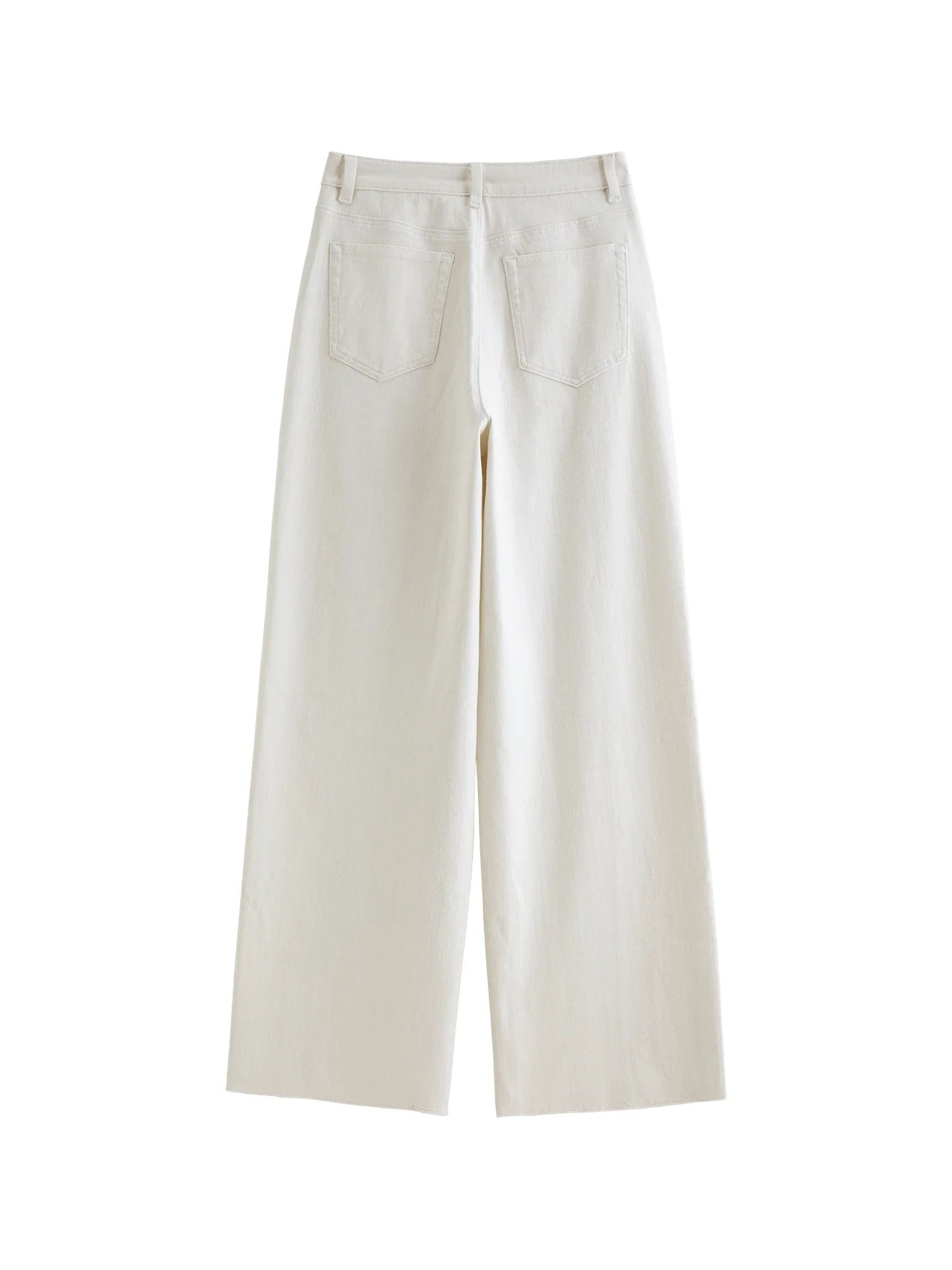 Patchwork Design Straight Ankle-length Jeans Frayed Edges Women's Spring 2026 New Arrivals Commuting Basics