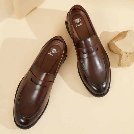 Fashion New Arrival One-Strap Over-the-Waterloo Loafers Business Formal Classic Breathable Men's Leather Shoes Round-Toe Versati