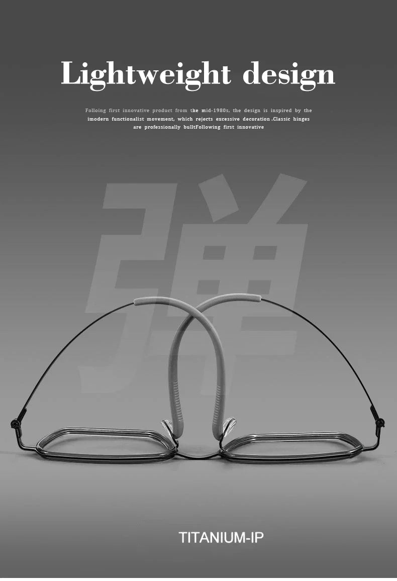Simple Geometric Polygon Fashion Pure Titanium Vintage Design Blue Light Protection Glasses Customizable Prescription 2715