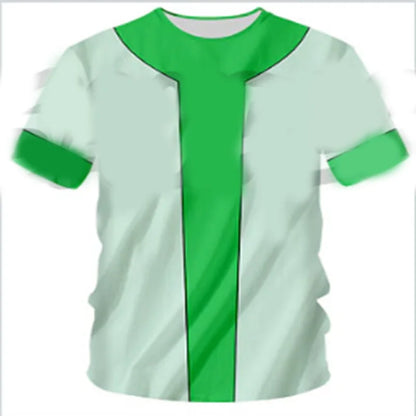 Animated Omnitrix Ben10 3D Print Men T-shirt Summer Outdoor Training Quick Dry Breathable Sport Football Jersey Short-sleeve Top