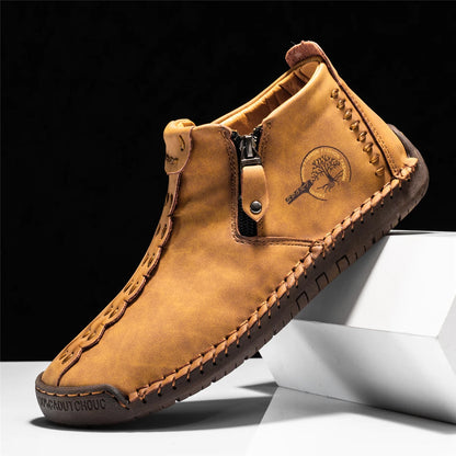 2026 New Style Comfortable Loafers Fashion Ethnic Style Casual Shoes Men's Slip-on Spring Breathable Boots Plus Size Ankle Boots