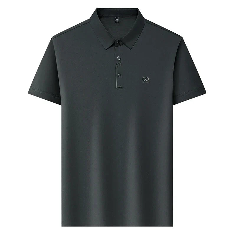 Luxury Brand Men's Polo Shirt Lapel T-Shirt Summer New Cool Letter Embroid Short Sleeve High End Casual Office Business Menswear