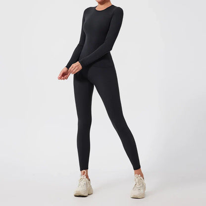 2Pcs Sets Gym Clothes Sports Outfit Suit Women Outdoors Workout Tights Set Yoga Wear Female Running Training T-Shirt