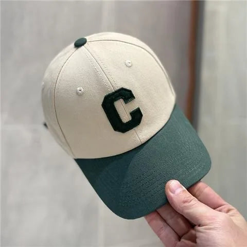 Letter C Baseball Cap for Women and Men Hat  Summer Sun Hats Outdoor Sports Travels Baseball Hat Adjustable