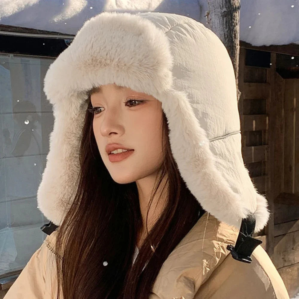 Russian Hat Ushanka Men Women New Thick Warm Winter Fur Hat Windproof Snow Ski Trapper Earflap Cap Male Female Bomber Hat