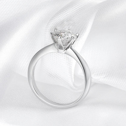 Smyoue Certified 1-5CT Moissanite Ring VVS1 Lab Diamond Solitaire Ring for Women Engagement Promise Wedding Band Jewelry Fine