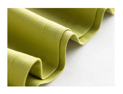 Women Solid T shirts, Silk Cotton Blend, O Neck, Short Sleeved Solid Tee,2025 Summer Candy Colors Basic Cozy Top Green