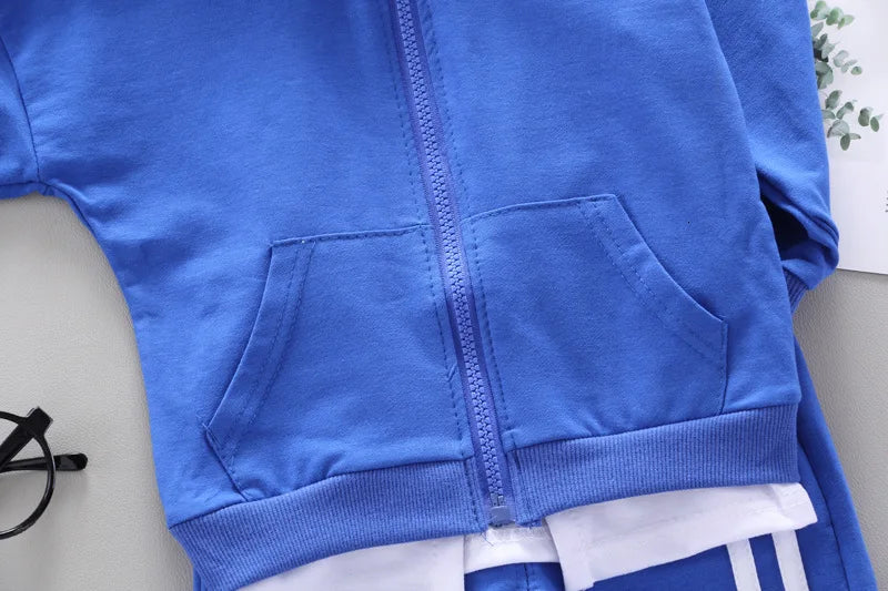 New Spring Autumn Baby Boys Clothes Children Girls Sports Hooded Jacket Pants 2Pcs/Sets Toddler Casual Costume Kids Tracksuits