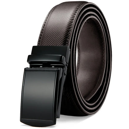 Men Belt Leather Belt  Automatic Genuine Leather Fashion Belts Ratchet Luxury Belts Men's Trouser Belt Belt for Men