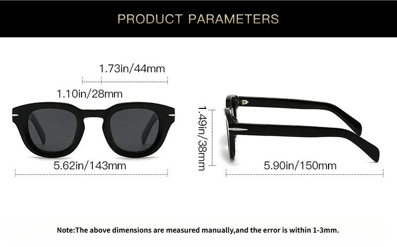 Fashion Thick Plate Acetate Lunette De Soleil Homme Retro Square Frame Personality Polarized Sunglasses Sunglasses Woman 2025