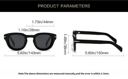 Fashion Thick Plate Acetate Lunette De Soleil Homme Retro Square Frame Personality Polarized Sunglasses Sunglasses Woman 2025