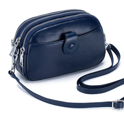Genuine Leather One Shoulder Bag Women Casual Crossbody Bag Designer Small Handbag Lipstick Key Phone Pouch Case For Female