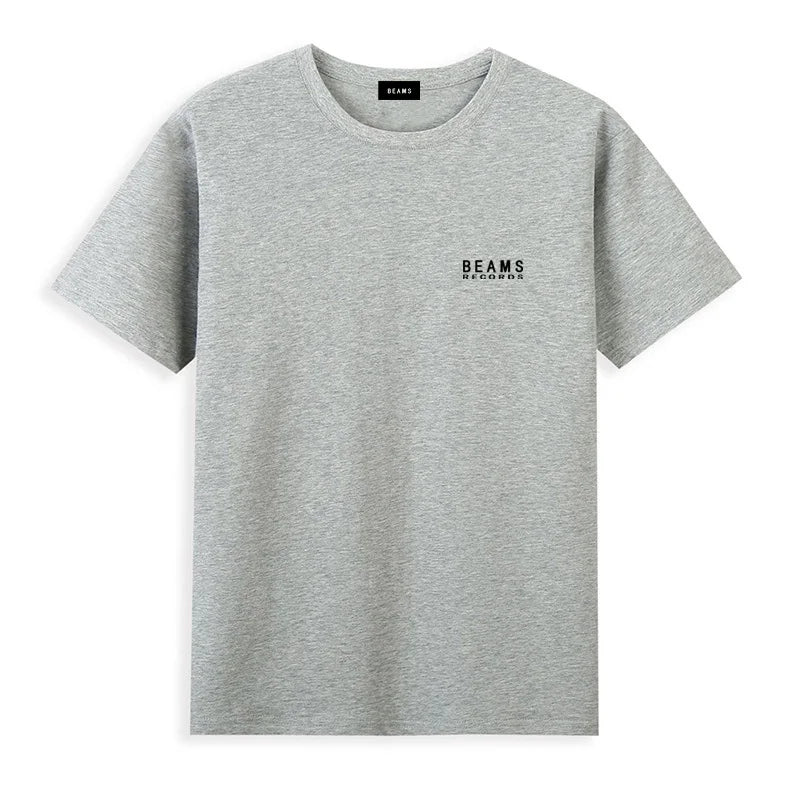 Japan Exports 25ss High-Quality Cotton T-Shirt Embroidered Logo Tees Couple Loose Short Sleeve Summer Casual O-Neck Tops