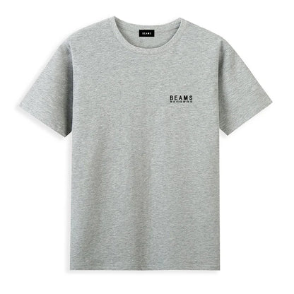Japan Exports 25ss High-Quality Cotton T-Shirt Embroidered Logo Tees Couple Loose Short Sleeve Summer Casual O-Neck Tops