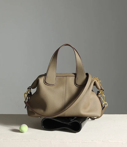 Women's Bag 2025 Trend Natural Cow Leather Bag Female Retro Cowhide Crossbody Bags Ladies Large Capacity Shoulder Bag Women