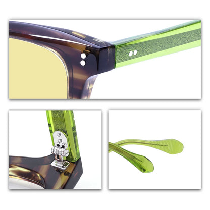 UV400 Protection Sunglasses Unisex Retro Style Acetate  Frame Polarized Lens for Driving Lightweight Comfortable