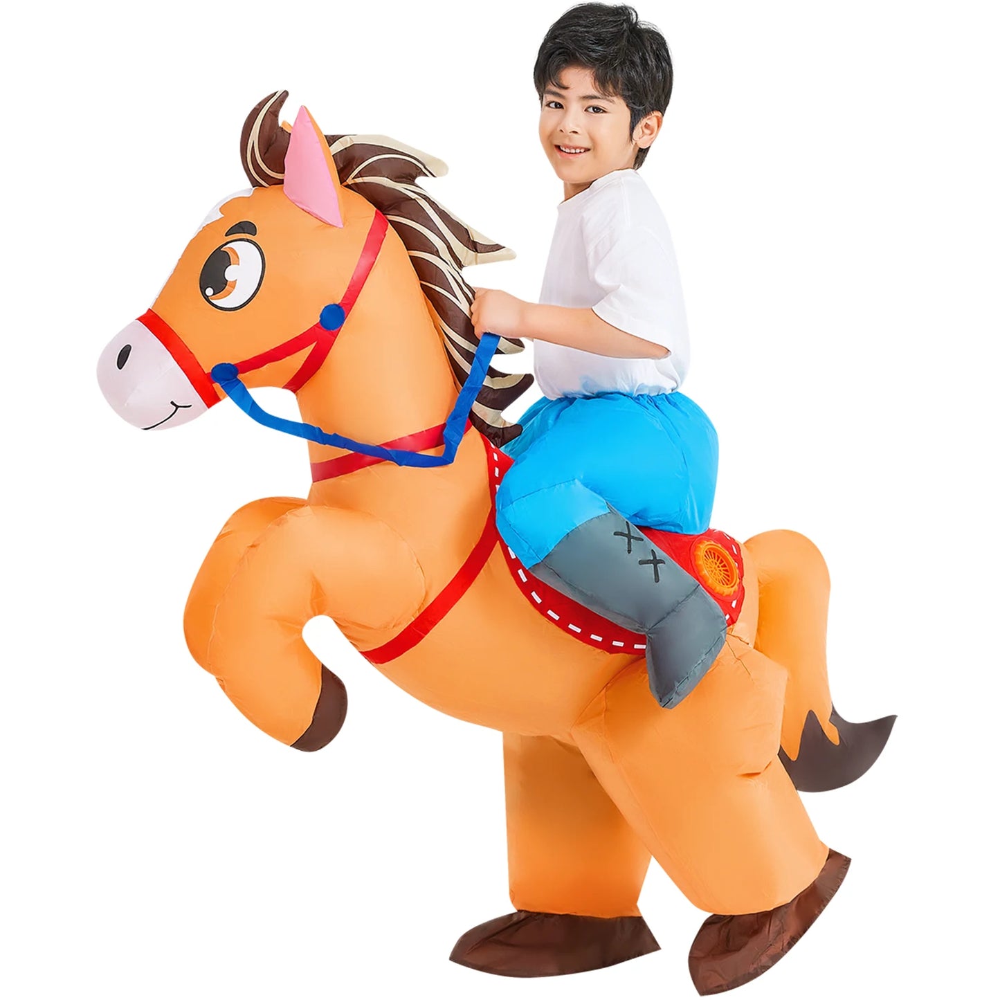 Kids Child Dinosaur Inflatable Costume Unicorn Dress Suits Anime Purim Halloween Party Cosplay Costumes for Boys Girls
