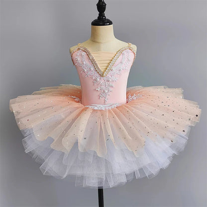 Summer Ballet Dress Girl Dance Costumes Ballet Leotards Casual Kids Dresses Tutu Ballerine Girls Clothes Vestidos Children's Day