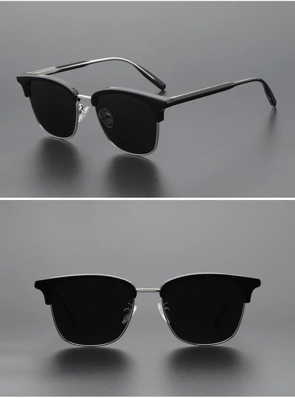 Europe and The United States Retro Sunglasses Classic Large Frame Men's Sunglasses Polarized UV Protection Travel Shading Mirror