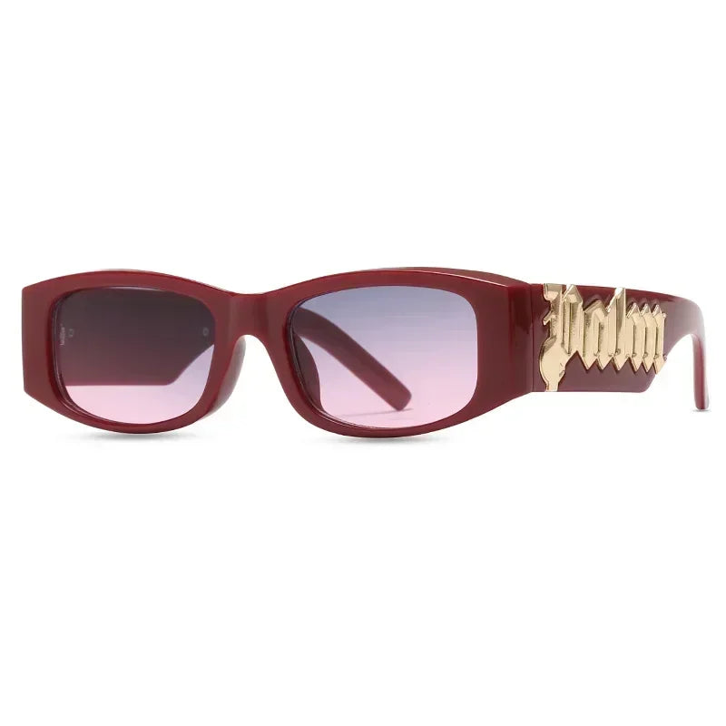 2024 Vintage Luxury Square Sunglasses Women Fashion Letters Sun Glasses Classic Retro Shades Outdoor Travel Male Eyewear UV400