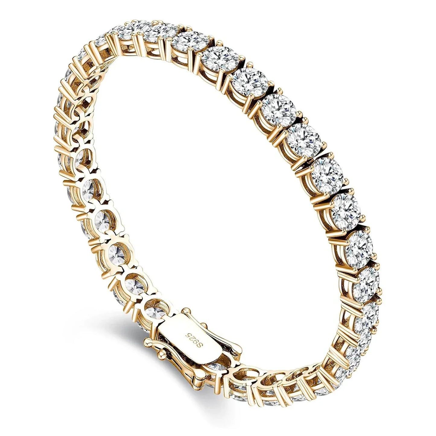 Luxury 4MM Tennis Bracelet for Women Men Full Moissnaite Laboratory Diamond S925 Silver Wedding Jewelry with Certificate