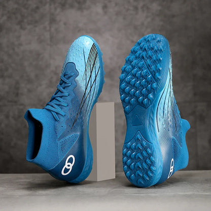 New Men Soccer Shoes Long Spikes Ultralight Football Boots Breathable Sneakers Indoor Match Cleats Training Drop Shipping