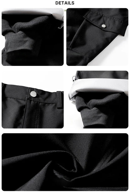 Outdoor Hiking Pants Woman 3 In 1 Removable Fleece Waterproof Camping Trousers Winter Large Pocket Windproof Cycling Travel Pant