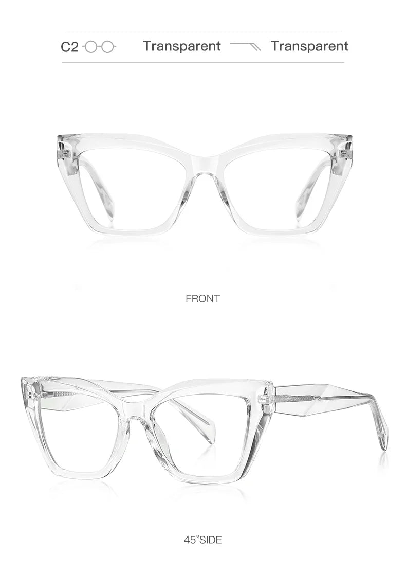 Fashion Personalized Glasses Anti-blue Light Cat Eye Reading Glasses Can Be Customized Prescription Ladies Eyeglasses 2167
