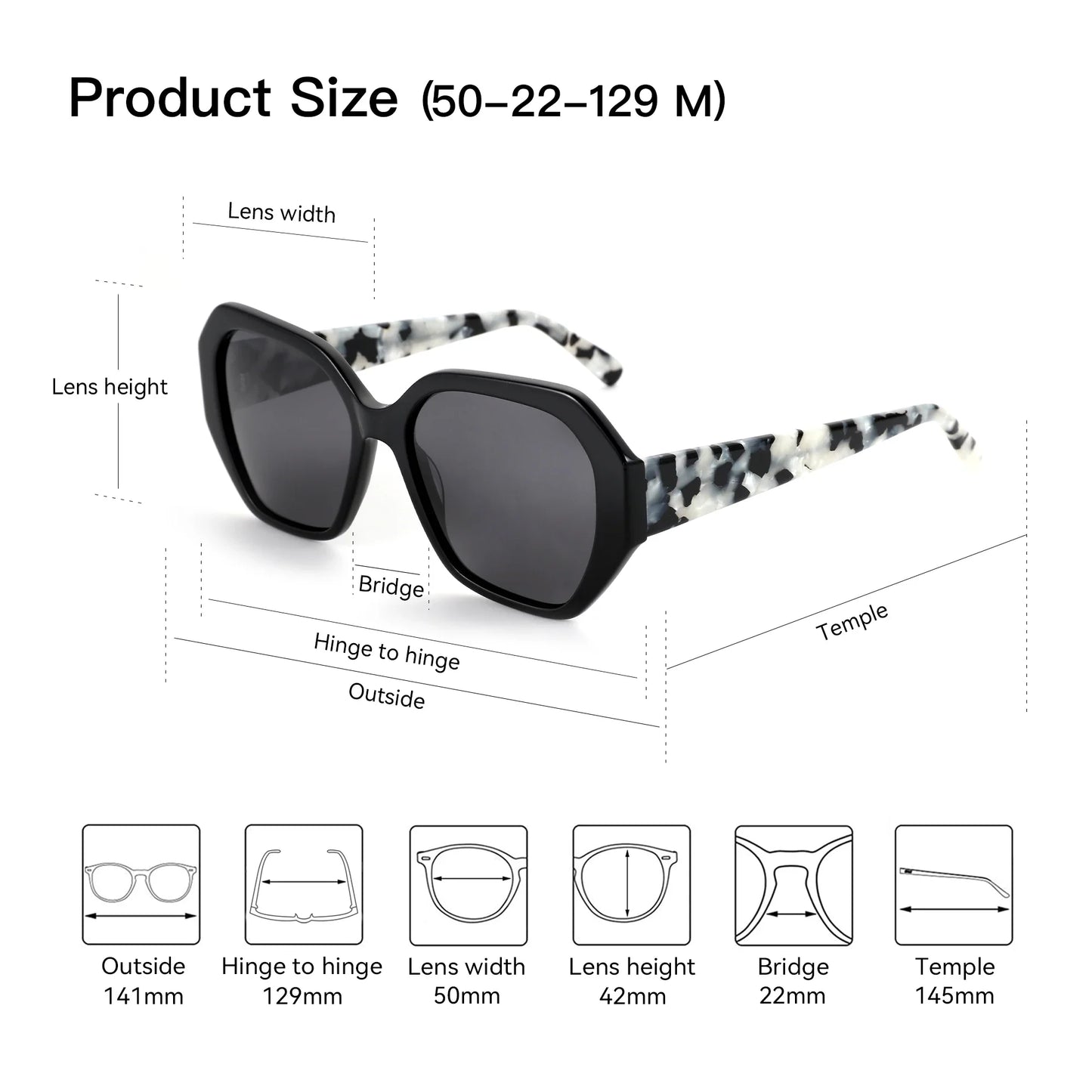 Butterfly Acetate Polarized Sunglasses 2026 New Women Thick Frame UV400 Protection Sun Glasses for Ladies Shopping Gift